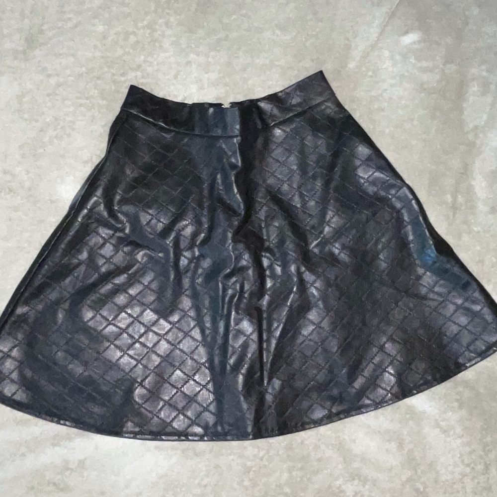 One Clothing Black Highwasted Pleather Mini Skirt Size XS